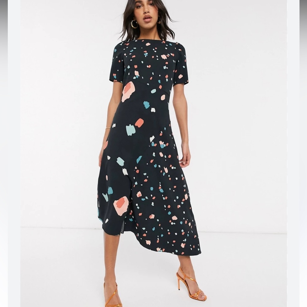 Closet London Printed Midi Dress
